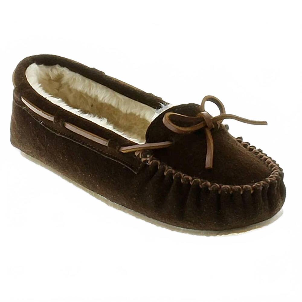 NEW MINNETONKA women's cally shoes in chocolate suede
